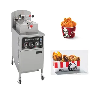 10 liter 100-200kg nugget line electric potato kfc fried chicken pressure open fryer simple three tank gas deep fryer