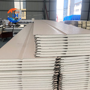 Panel sándwich de pared de <span class=keywords><strong>poliuretano</strong></span> PU moderno de gran oferta para casa contenedor, casa prefabricada, aplicaciones de cámara frigorífica Exterior, <span class=keywords><strong>precio</strong></span> bajo - Product Image 2