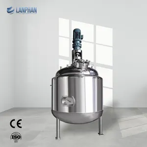 Máquina química elétrica encamisada aço inoxidável do misturador do agitador do calor 100l 500l com os tanques de mistura líquidos do tanque para o leite