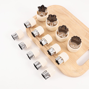 Juego de cortadores de formas de frutas y verduras de acero inoxidable, 14 Uds., Mini cortadores de galletas, cortador de verduras para formas de niños - Product Image 4