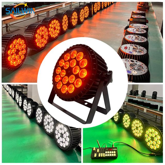 High Quality 18x18W LED RGBWA+UV Professional Par Light for Stage for Party Show DJ Booth Disco Club Uplight