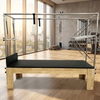 Máquina de Ejercicio Reformer Pilates Cadillac MJD M201A de Madera de Roble Macizo Ajustable para Uso Comercial y en Gimnasios Domésticos