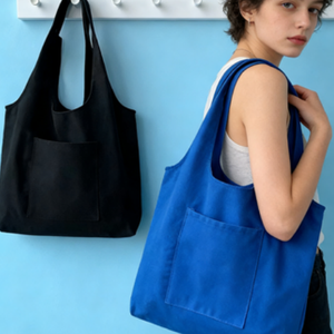 Bolsa de Compras de Lona de Algodón Ecológica, Reutilizable, Minimalista y Elegante, con Asas - Product Image 2