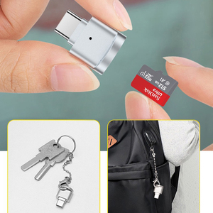 Adaptateur/convertisseur de lecteur de <span class=keywords><strong>carte</strong></span> Mini OTG Metal Type C pour <span class=keywords><strong>carte</strong></span> mémoire <span class=keywords><strong>SD</strong></span> TF vers clé <span class=keywords><strong>USB</strong></span> - Product Image 2