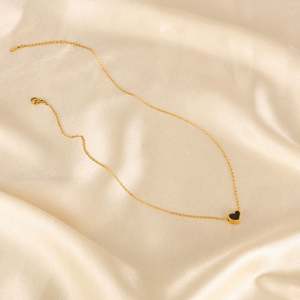 Collar Minimalista de Acero Inoxidable con Colgante en Forma de Corazón Chapado en Oro de 18K para Mujer, Cadena de Eslabones a la Moda - Product Image 5