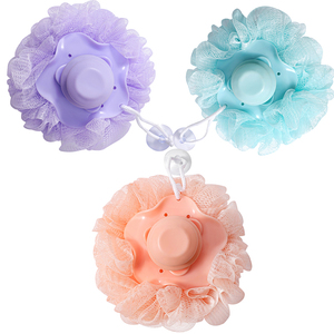 Grande boule <span class=keywords><strong>de</strong></span> <span class=keywords><strong>douche</strong></span> PE bicolore multifonctionnelle multicolore en forme <span class=keywords><strong>de</strong></span> <span class=keywords><strong>fleur</strong></span> bain exfoliant <span class=keywords><strong>Luffa</strong></span> Loofa Loufa mignon joli corps - Product Image 1