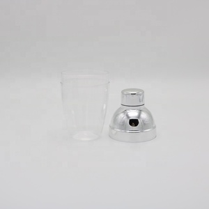 Mezclador de leche y té, Mini 8oz, 3 piezas, plateado, transparente, de plástico, cóctel, Martini - Product Image 2