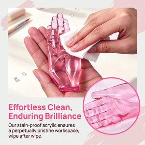 Support de rangement portable en acrylique transparent en forme de barre, à 5 compartiments, multicolore, pour pinceaux et stylos de <span class=keywords><strong>nail</strong></span> <span class=keywords><strong>art</strong></span> en forme de main - Product Image 3