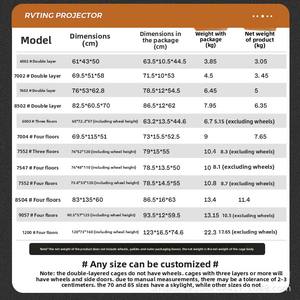 Gaiola para Gatos Grande Dobrável para Uso Interno, Camadas Duplas, Três Camadas, Quatro Camadas, Material de Arame para Todas as Estações - Product Image 3