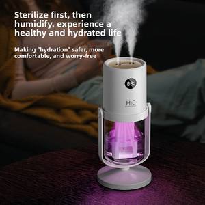 Stérilisateur d'air et humidificateur USB silencieux pour la maison, le <span class=keywords><strong>bureau</strong></span>, le <span class=keywords><strong>bureau</strong></span> à domicile - Atomiseur portable à double pulvérisation avec fonction de minuterie - Product Image 3