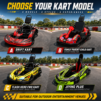 Combo de karting immersif en réalité mixte |   Kart électrique pour adultes avec lunettes VR/AR pour les attractions des stations balnéaires et les parcs de loisirs