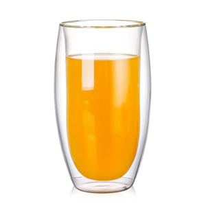 2020 borosilicato claro deporte leche y jugo de pared tazas de vidrio al por mayor - Product Image 3