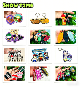 Porte-clés en silicone <span class=keywords><strong>3D</strong></span> personnalisé avec logo, cadeaux de Noël, breloques de sac personnalisées de dessin animé, mousquetons promotionnels, porte-clés personnalisé en PVC - Product Image 4