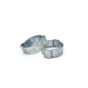 Tuyau de gaz galvanisé fluide fixation flexible feu double oreilles collier de serrage - Product Image 1