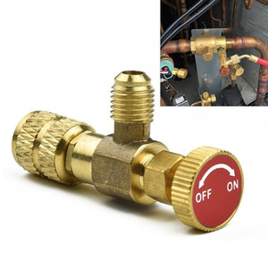 Válvula de seguridad de flúor para aires acondicionados, rojo y azul, R22 a R410a/R32, válvula de apertura de adición de líquido, herramienta de refrigeración - Product Image 6