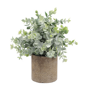 QSLH-VF270 Pack 3 <span class=keywords><strong>En</strong></span> <span class=keywords><strong>Pot</strong></span> Feuilles D'<span class=keywords><strong>eucalyptus</strong></span> Artificielles <span class=keywords><strong>Mini</strong></span> plantes <span class=keywords><strong>En</strong></span> <span class=keywords><strong>Pot</strong></span> artificielle décor - Product Image 5