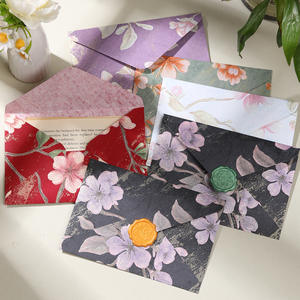 Enveloppe Yunjin en brocart à motif floral, style occidental épaissi, pour cartes d'invitation - Product Image 2