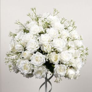 Vente en gros de roses en soie centres de table pour mariage Arrangements floraux centre de boule pour fleurs artificielles de table - Product Image 6