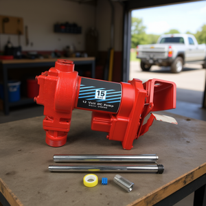 Kit de Bomba de Transferencia de Combustible de 12 Voltios CC y 15 GPM para Automóvil, Camión, Tractor, Diésel y Gasolina - Product Image 2