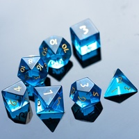 Pour Udixi Logo personnalisé RPG donjons et Dragons ciel bleu verre jeu de dés dés dés polyédriques logoed dés