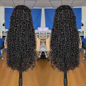 Perruque Pixie Bouclée Prête à Porter en <span class=keywords><strong>Cheveux</strong></span> Humains Brésiliens, Sans Colle, Vente en Gros, <span class=keywords><strong>Cheveux</strong></span> Naturels avec Perruques Frontales HD Full Lace pour Femmes - Product Image 4