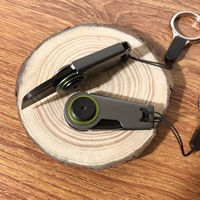 Couteau zippé lame de fermeture éclair Mini petit couteau de poche utilitaire Portable outil d'urgence de survie en plein air pliable en acier inoxydable EDC