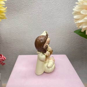 Statuine Religiose in Resina in Miniatura, Set Natività di Natale, Gesù Bambino, Angelo Dipinto a Mano, <span class=keywords><strong>Accessori</strong></span> Fai-da-Te Ecologici <span class=keywords><strong>per</strong></span> Scenografie - Product Image 3