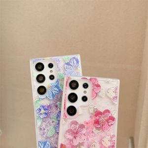 Funda Luminosa para Teléfono Móvil con Diseño de Flores en Pintura al Óleo y Efecto de Arena Movediza para Samsung S24 S23 Ultra S22 S21 Note20 A13 <span class=keywords><strong>A32</strong></span> A50 <span class=keywords><strong>A51</strong></span> - Product Image 3