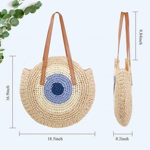 Plastik-Strohhandtasche Mexikanische Taschen Hobo-Tasche aus Vliesstoff Chinesische Online-Märkte Leichte Damenhandtasche 2-in-1 - Product Image 4