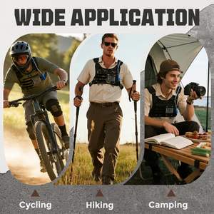 हल्का 2L पानी मूत्राशय हाइड्रेशन बहीलिंग बैकपैक हाइकिंग के लिए बैकपैक चिंतनशील छाती बैग-पुरुषों को जॉगिंग बैग - Product Image 6