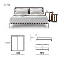 Meubles EKAR design moderne, ensemble de canapé-lit en bois massif, meubles de chambre à coucher