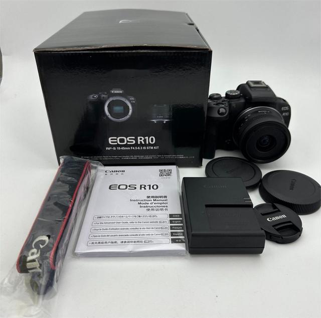 DF Wholesale Original 97% New Digital Camera Brand EOS R10 With 18-45mm Lens APS-C Mirrorless DSLR Camera