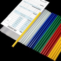 Protèges-documents en plastique transparent avec 5 couleurs de barres coulissantes pour dossiers de devoirs, dossiers de présentation, dossiers personnalisés