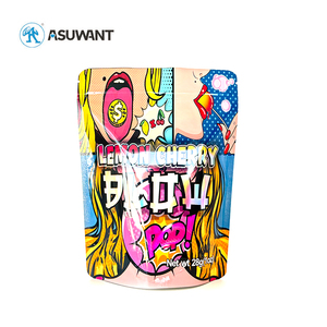 Tùy chỉnh in sinh thái thân thiện Nắp kéo dây kéo túi nhựa Cookie bao bì thực phẩm đứng lên túi zip khóa túi với logo - Product Image 1