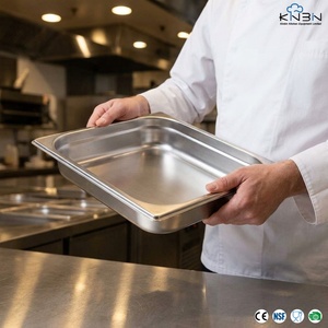 ถาดอาหารสแตนเลส Gastronorm GN 1/1 1/2 1/3 1/4 1/6 1/9 พร้อมฝาปิดเสริม สำหรับร้านอาหาร บุฟเฟ่ต์ จัดเลี้ยง โรงแรม ครัว - Product Image 2