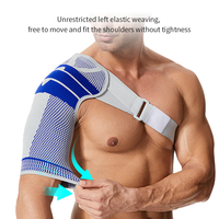 Protector de Hombro Deportivo Profesional 3D Tejido, Transpirable, Suave, Antideslizante, Ligero, de Alta Compresión, para Gimnasio y Running