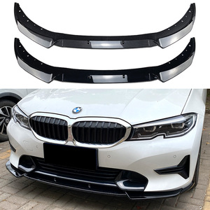 Bmw Front Bumper Lip Splitter Piano Black Carbon Fiber Texture For 3 Series G20 G21 2019 2022 - Product Image 1