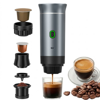 Machine à café électrique portable avec fonction mini-machine à expresso pour les voyages en voiture, le bureau, le camping et la préparation personnelle de café