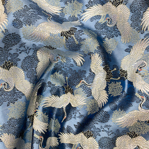 Tissu de brocart d'ameublement vente chaude prêt à expédier mode nouvelle soie noir <span class=keywords><strong>bleu</strong></span> rose 50 brocart Jacquard tissé 100% polyester - Product Image 3