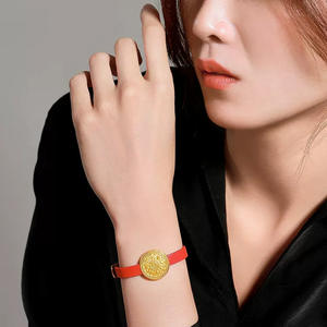 Bracciale Otto Tesori in Oro Puro 999 con Base in Acqua, Quadrante Rigido 3D, Passaporto Stradale, Bracciale per Coppie - Product Image 4