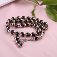 Vente en Gros de Perles de Tasbih Faites à la Main, Pas Chères, 33 Perles, Tasbih Islamique en Acrylique, Bois, Cristal, pour la Prière Musulmane