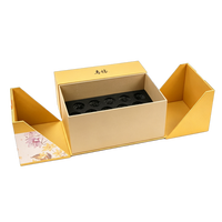Boîte rigide personnalisée avec logo imprimé en quatre couleurs, emballage cadeau de luxe pliable, revêtement UV localisé, gaufrage, boîte en carton pour ensemble cosmétique