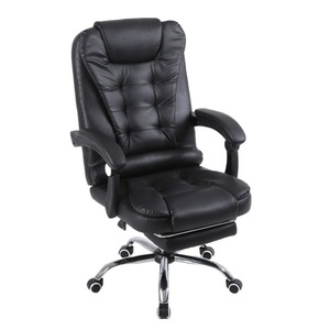 Office Chair Reclining Height Adjustable Swivel With <b>Footrest</b> For Home Study Comfortable Executive Chair Black - Product Image 4