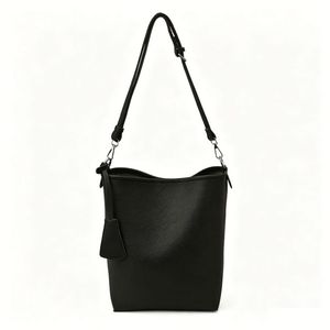 Winter 2026 Stylish Fashion Niche Genuine Leather Bucket <b>Handbag</b> Mother Retro All-Match Crossbody Bag Korean Style Stitching - Product Image 4