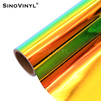 Vinilo Adhesivo Holográfico SINOVINYL, Láser Neo Cromado Arcoíris, para Plotter, Manualidades, Gráficos, Venta al Por Mayor