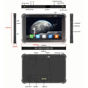 Industriële Tablet 10.1 Inch Tablet Android Lcd 10.1 Inch 1200*1920 500Nits Scherm Robuuste Tablet Pc