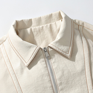 Veste de travail à carreaux double face avec logo personnalisé, couleur unie, pour homme, printemps et automne 2025, nouvelle tendance, décontractée, style Joker, très populaire - Product Image 5