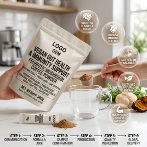 Caffè al Collagene in Polvere Vegano Certificato GMP, Supporto Immunitario e <span class=keywords><strong>Salute</strong></span> Intestinale, Vendita all'Ingrosso, Etichetta Privata, Keto-Friendly - Product Image 2