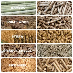 Línea de pellets de madera de 6mm, 8mm y 10mm/máquina granuladora de madera/línea de molino de pellets de biomasa