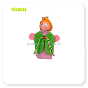 Ensemble de marionnettes de royauté <span class=keywords><strong>en</strong></span> <span class=keywords><strong>bois</strong></span> Vivid 4 pouces pour enfants semblant marionnettes de <span class=keywords><strong>ventriloque</strong></span> à doigt - Product Image 3